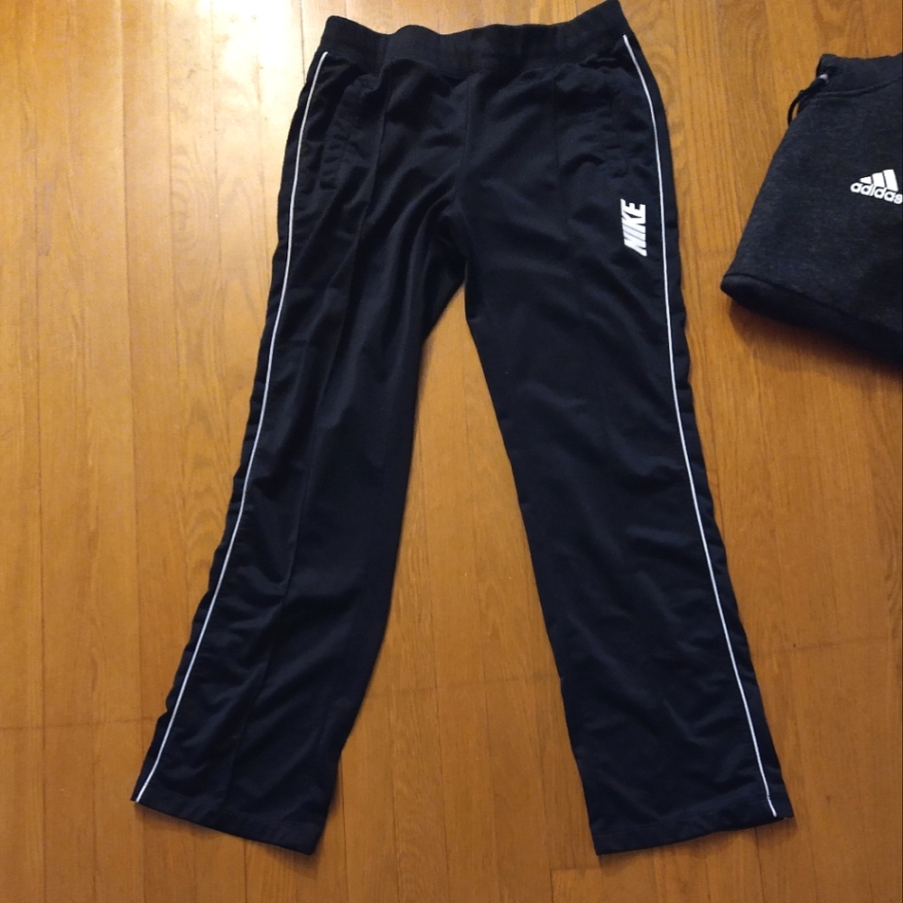 Nike Strips Warm up Track Pants @white stripes Logo Drawstring size M